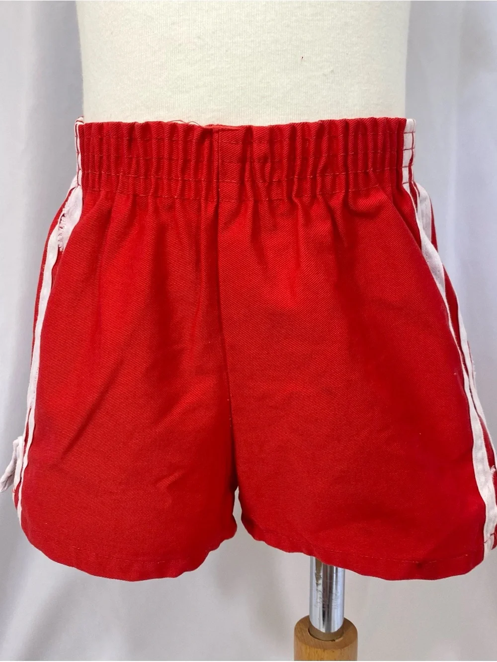 Kids Play Condition 80’s Striped Polo Shirt and Red Running Shorts Outfit 7 8